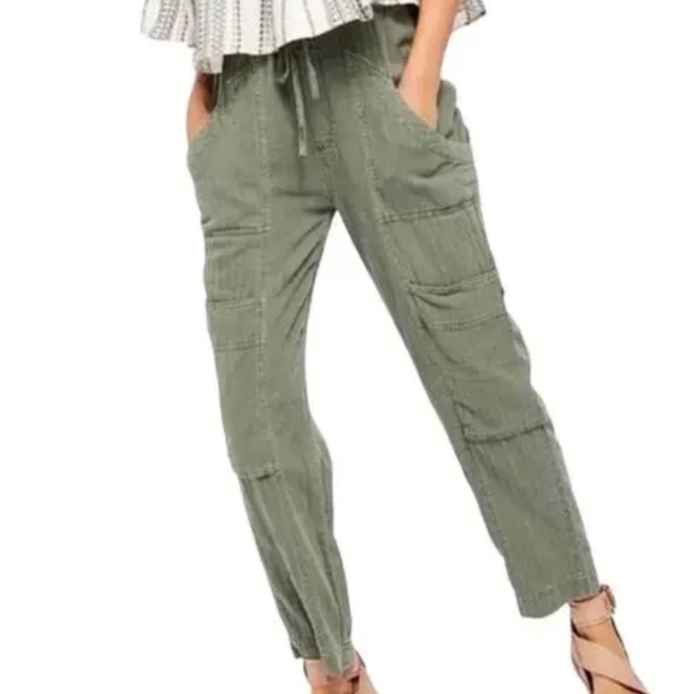 Free People - Feelin' Good Linen-Blend Utility Pants